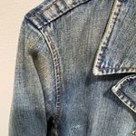 True Religion Y2K  Denim Jacket corduroy elbow patch women’s SZ L Retro Vintage Photo 9