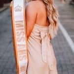 Boutique Cream Satin Dress Tan Size M Photo 2