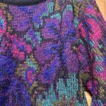 Cambridge VTG 80s/90s Womens Pink Purple Floral Artsy Wool Sweater Large Retro Cottagecore Photo 4