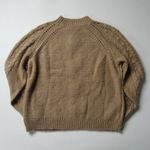 J.Crew NWT Cable-knit Pointelle Sweater in Saddle Popcorn Flowers Pullover L Photo 3