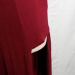 Wild Daisy NWT Burgundy Cranberry Maxi Dress with Slits and Cross Stitch Cleavage Size LRG Photo 14