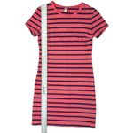 Old Navy  Coral Orange Blue T-Shirt Dress Medium Photo 2