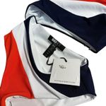 Beach Riot  Joyce One Piece Red Colorblock One Shoulder Swimsuit XS Americana Photo 4