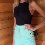 ZARA Sea Green Denim Bermuda Shorts Photo 7