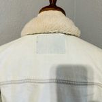 American Eagle Women Sherpa Sleeve Collared Denim Winter Jacket Sz S Photo 9