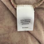 J Jill Top Women XS Rust Tan Crew Neck Long Line Tunic Lace Print Rayon Stretch Red Photo 6