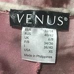 Venus  Boho Gradient Purple Tie-dye Bell Sleeve Front Crochet Tie Bust Blouse XS Photo 2