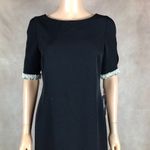 Karl Lagerfeld Pearl Embellished Black Shift Dress NWT 4 Photo 12