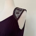 Body Central NWT Y2K Purple Beaded One Shoulder Lightweight Luxe Mini Dress Sz M Photo 4