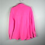 Good American Hot Pink Button Front Shacket Overshirt Jacket Photo 3