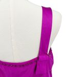 Diane Von Furstenberg  Carl Top Fuchsia Pink Beaded Y2K Silk Blouse Size 8 Photo 9