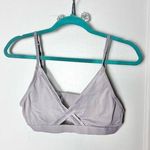 Anne Klein Light Gray Unlined Wireless Lightweight Stretch Bra Bralette Large Photo 0