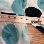 Tiered Dress Polka Dot Watercolor 3/4 Sleeve V Neck Casual Cute Fun Blue Size L Photo 2