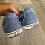 Taos Moc Star Womens 9.5 Distressed Canvas Lace Up Low Top Indigo Blue Comfort Photo 3