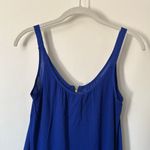 We The Free  Blue Zip Front Tank Top XS Sleeveless Flowy‎ Scoop Neck Festival FP Photo 6