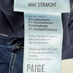 Paige Miki Straight Jeans In Merrick released Raw Hem Size 27 Dark Wash Photo 2
