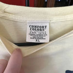 QUIET STORM SURF SHOP Y2K graphic tee. Pale yellow, pastel whale, XL, 23β P2P Yellow Photo 3