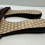 Kate Spade Toby Brown Button Slides Polka Dot Canvas Leather Sandals Size 10 Photo 5