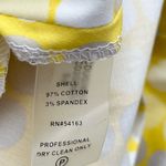 Calvin Klein Fit & Flare Pleated Yellow Polka Dot Sundress Cotton Poplin, Sz 8 Photo 8