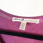 Seven7  Womens T-Shirt Small Maroon V-Neck Embellished Round Hem Casual Photo 2