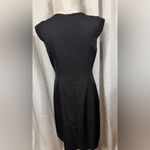 Studio I Elegant Black Midi Dress with Bow Detail Size 10 Photo 4