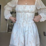 Sabo Skirt  Floral Dress Mini Puff Sleeve Photo 0