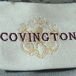 Covington  Women's Gray‎ Black White Ruffled Short Sleeve Lined Blouse No Size Photo 2