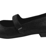 Toms NEW  Bianca Black Metallic Suede Square Toe Mary Jane Flats Shoes Size 7 Photo 0
