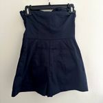 Maeve NEW Strapless Bustier Romper in Navy Blue Photo 5