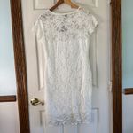 ODCOCD White Lace Dress Cocktail‎ Party Guest XL Soft lace dress Photo 6