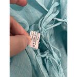 Puro Lino Made In Italy 100% Linen Dress Size M Beach Lagenlook Bubble Hem Blue Size M Photo 10