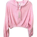 SANDSHAPED Miki‎ Terry Cropped Sweatshirt NWT Pink Photo 0