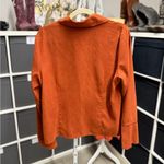 Worthington Vintage Top Womens Rust Faux Suede Button Front Western Buckstitch Photo 1