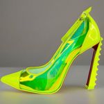 Christian Louboutin Debout Condorapik Iridescent Neon Spike Barbie Pumps EU 35.5 Photo 10