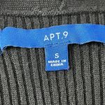 Apt. 9  Essential Ribbed Sweater Cardigan Womens S Black Open Front Stretch Casual Photo 5