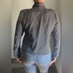 Tommy Hilfiger Stripe Puff Sleeve Jacket Large With Pockets Navy Photo 6