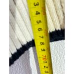 ZARA Medium Ivory & Black Ribbed Knit Striped Sweater Medium Photo 4