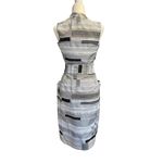 VICTORIA BECKHAM Grey Mix Jacquard Wrap Front Fitted Dress in UK 8/US 4 Photo 1