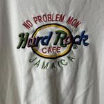 Hard Rock Cafe Oversized Jamaica T Shirt Womens White Medium M Embroidered Tee Photo 13
