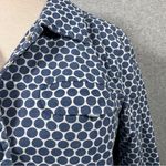 Charter Club Women’s  Blue and White Polka Dot Cotton Jean Jacket Size Large Photo 1