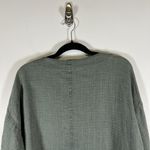 Eileen Fisher Linen Button Front Jacket Shaket Green Size Large Boho Minimalist Photo 7