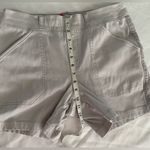 Spanx Shorts Womens M Purple Light Orchid Twill Pockets Buttons Summer Beach Photo 5