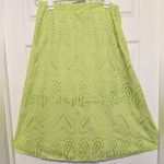 Milk&Honey Bright Green Eyelet Skirt Set Crop Top Maxi Midi Large Boho Spring Photo 3