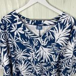 RipSkirt Sleep Shirt Tropical Palms Navy Size XL/XXL Bamboo Cotton Loungewear Blue Photo 4