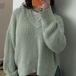 Abercrombie & Fitch Knit Sweater Mint Green Photo 0
