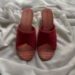 White Stag Stripped Open Toe Wedge Sandals Photo 2