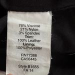 Madewell  Size 8 Black Leather Trim Collarless Moto Blazer Jacket Business Casual Photo 6