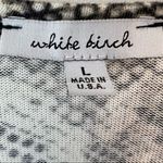 White Birch  Striped Snakeskin Print Open Front Topper Cardigan Duster Photo 3