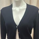Brooks Brothers  Navy Blue Cardigan sz M Italian Merino Wool Cardigan Photo 3