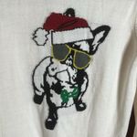Verve Ami  Frenchy Dog Christmas Ivory Sweater Size Large Photo 1